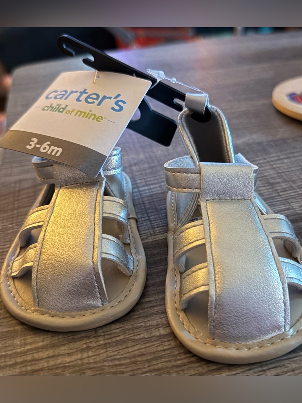 Carter's Metallic Silver Infant Sandals